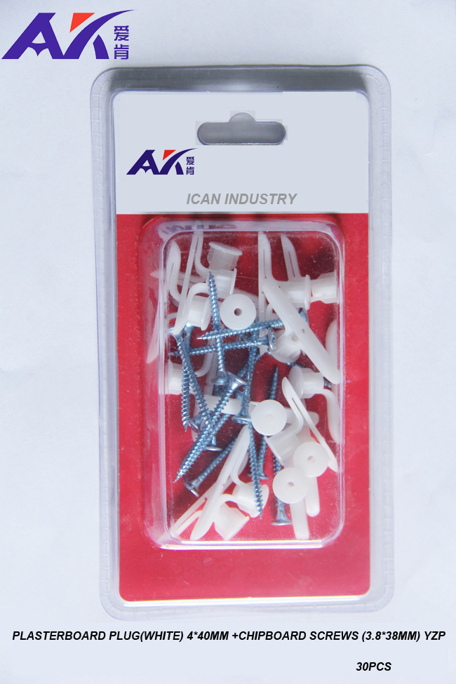 Plasterboard Plug+Chipboard Screw